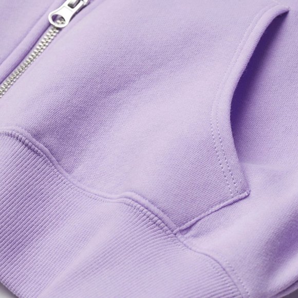 H&M Light Purple Cropped Zip-Through Hoodie (Medium) - Picture 8 of 8
